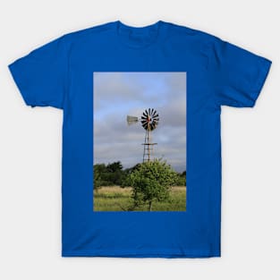 Kansas Country Windmill in a Pasture T-Shirt